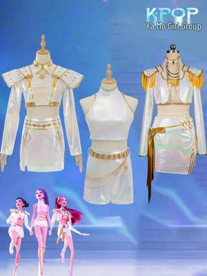 Costume de Performance Iridescent en Cuir K-POP pour Filles - Lumi Zoe Hunter Mira Tenue de Scène