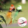 Colorful Artificial Birds Fake Foam Animal Simulation Feather Birds Models Horticultural Tree Branch Decoration Garden Decor