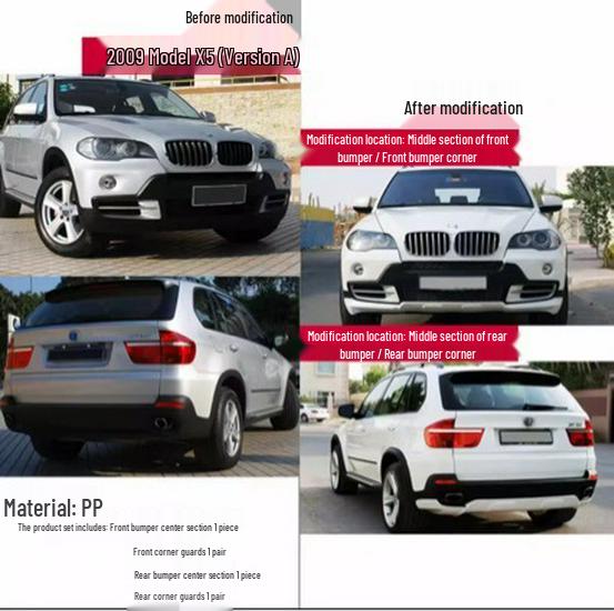 Обвесы для BMW X5 E70 07-09: Передний/Задний Бампер, Накладки на Бампер, Пластик PP