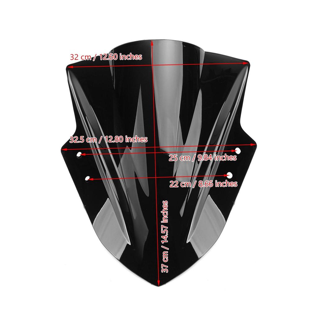 Universal 7/8" 22mm Handlebar ABS Plastic Motorcycle Windshield WindScreen