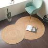 Rugs Carpets for Home Living Room Bedroom Jute Round Rug Natural Plants Rug Reversible Braided Modern Rustic Look Mats