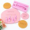 Alphabet A-Z Letter & Symbol Cookie Stamp Set Number Uppercase Letter Lowercase Letter Full Font Set Cake Clay Embosser Stamp