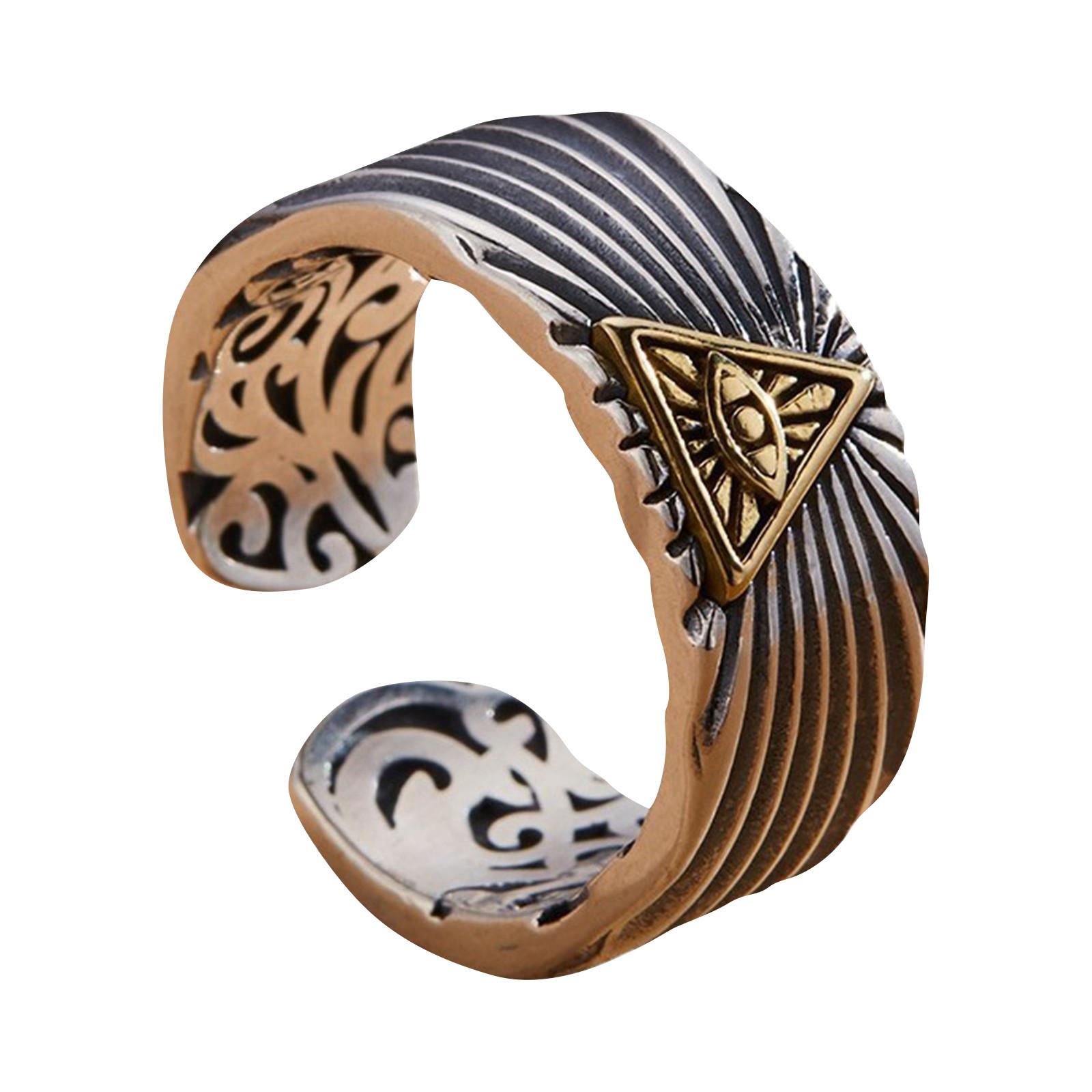 

Черный агат бриллиант ретро властная пара большой бриллиант средний палец указательный палец подвижный рот One Size