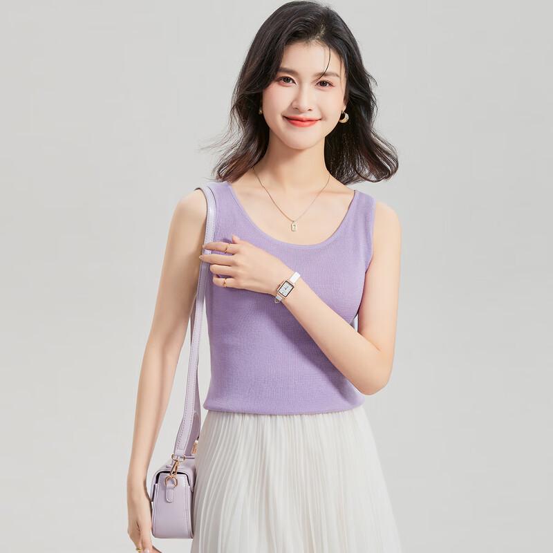 Jinjujing Women's Silk Blend Knitted Camisole Top