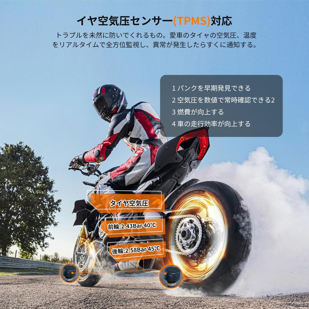 ATOVANKA 6.25 Motorcycle Dash Cam Carplay, Sun Shading, Front and Rear Camera, Front and