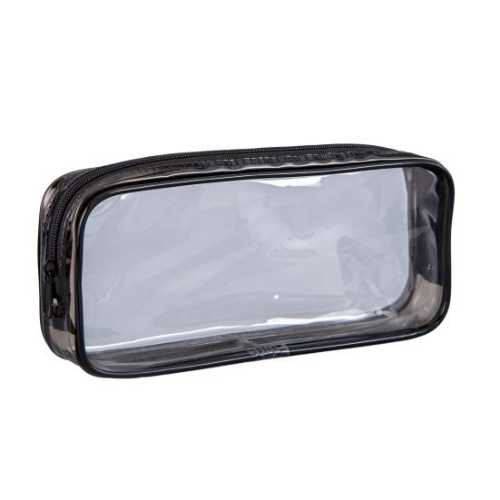 Waterproof Transparent Pencil Case Large Capacity PVC Material Stain-Resistant Easy to Clean Smooth Zipper Stationery Holder