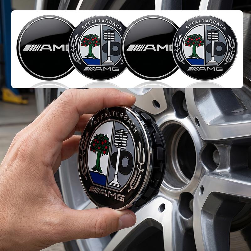 AABID1 4pcs 75mm Car Wheel Hub Center Caps Rim Cover Badge Emblem For Mercedes Benz C260 C200 C180 GLA/E/C Class E43 E260 E300 E320 E40
