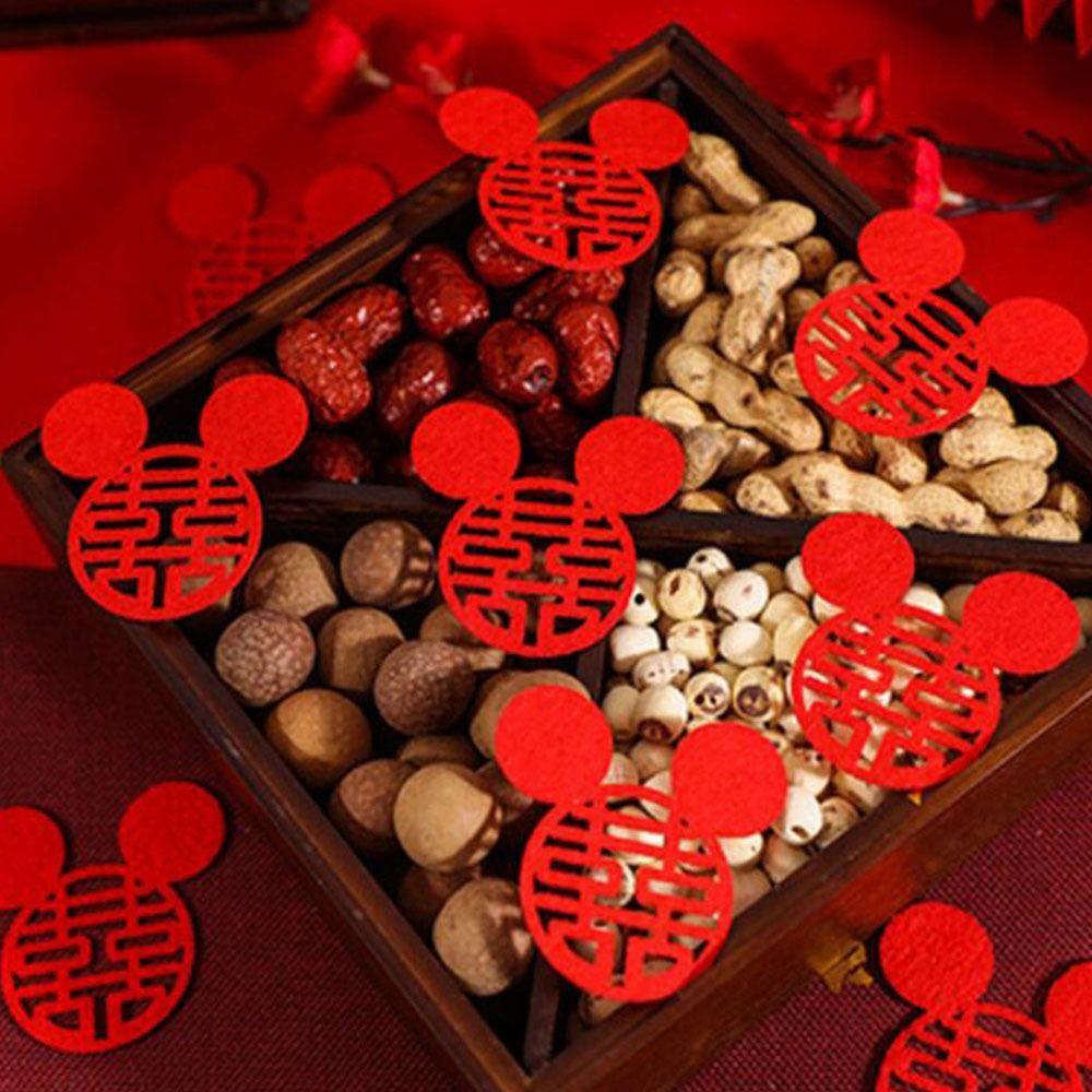 Double Happiness Mini Happiness Love Stickers Chinese Style Wedding Happiness Confetti  New year