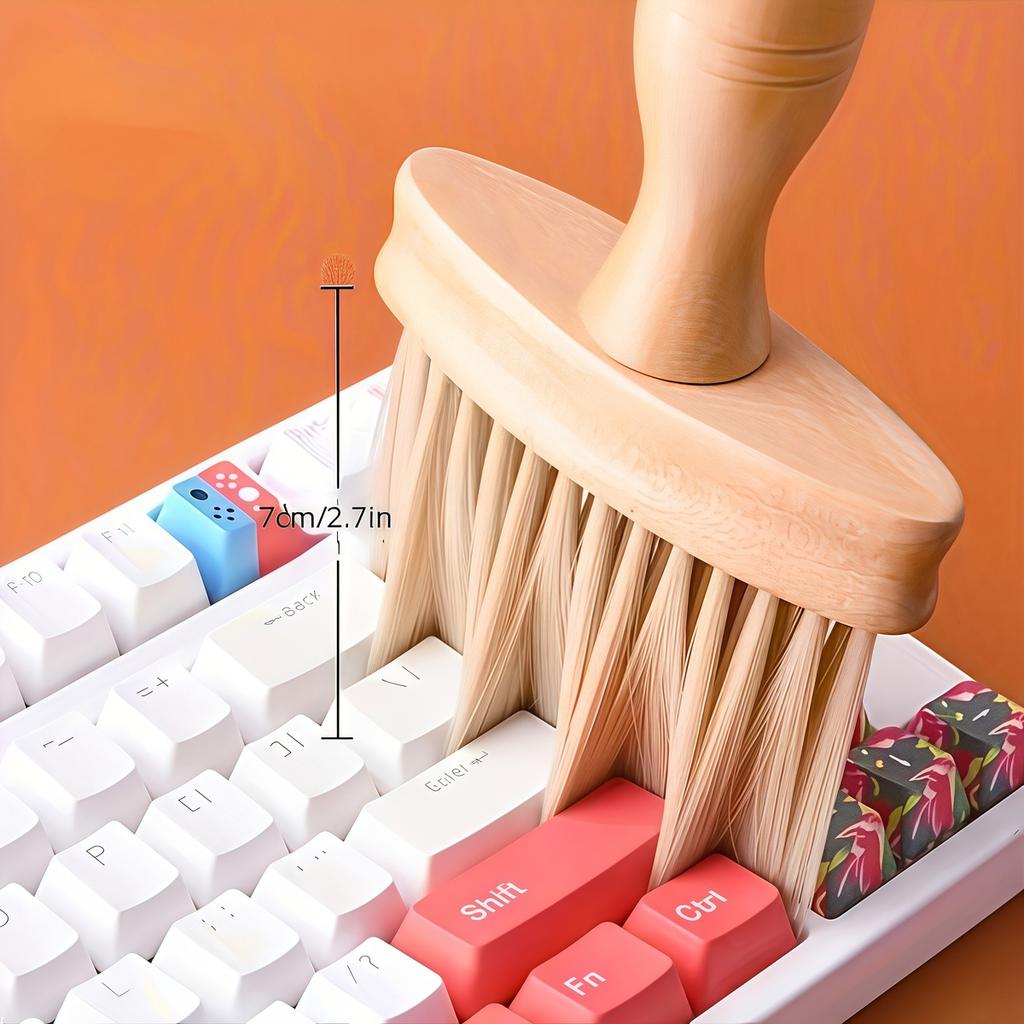 Soft Bristles Multi-Purpose Cleaning Brush for Dust Removal - Ideal for Computer Desks Keyboards Cars And Car Interior