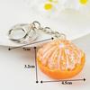 Simulated Peeled Tangerine Keychain Lifelike Design Sturdy Metal Clasp Bag Decor Key Holder Cute Gift For Fruit Lovers