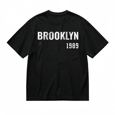 Pánské Klasické Tričko Minimalistické Brooklyn 1989 Kontrastní Textová GrafikaRetroKultura