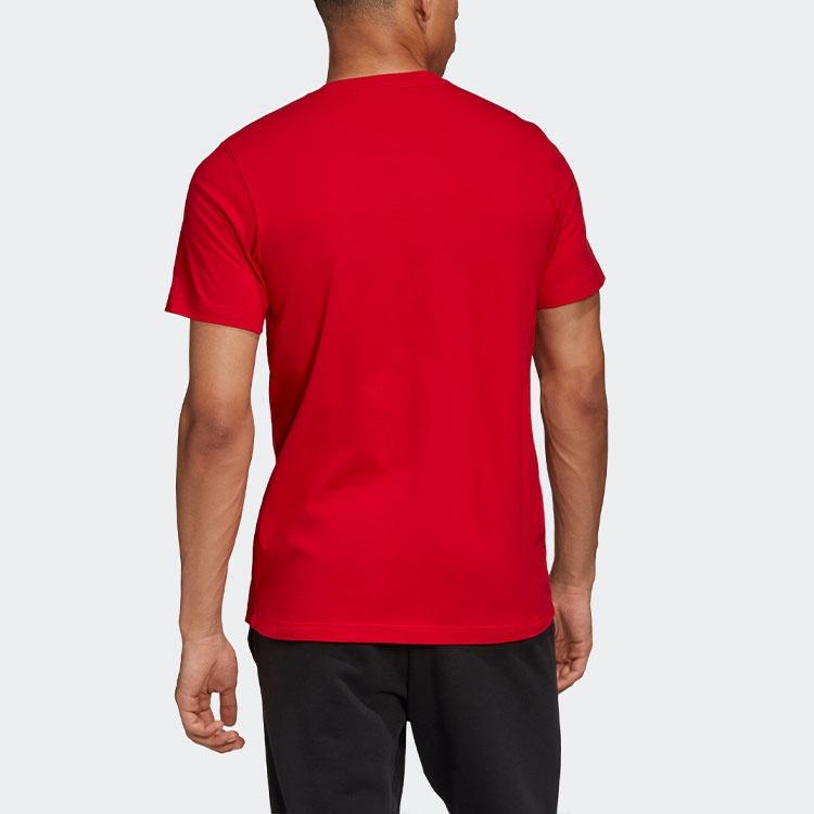 adidas Large Logo Sports Stylish Short Sleeve Red Men's FL3943