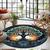 1Pc Tree of Life Circular Print Rug - home decoration Carpet For Living Room Bedroom Flooring Computer Chair Area Rug