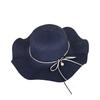 Women Summer Elegant Bowknot Pearl Beach Cap