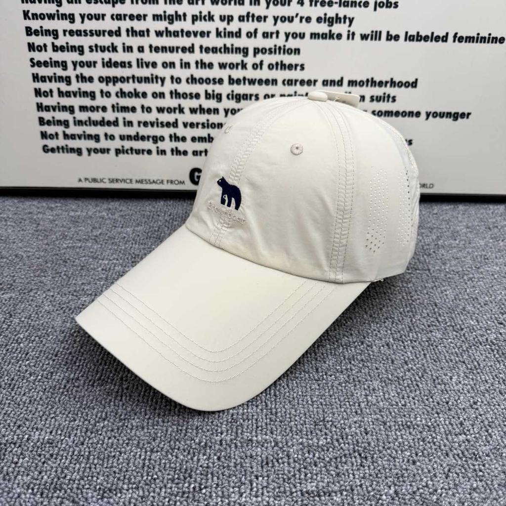 ins wind bear embroidered cap, summer mesh breathable quick-drying baseball cap Versatile sun hat