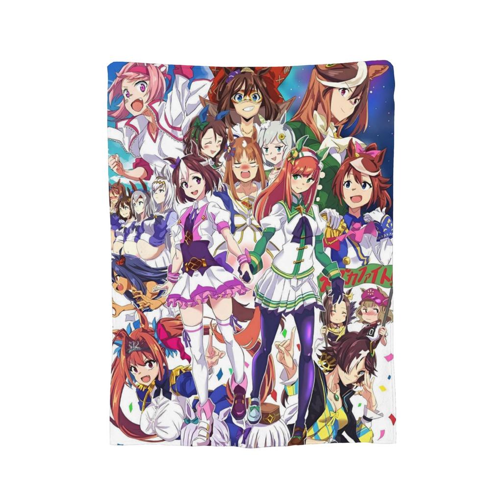 Umamusume Pretty Derby Anime Blankets Velvet All Season Multifunction Super Soft Throw Blanket for Bed Office Bedspreads