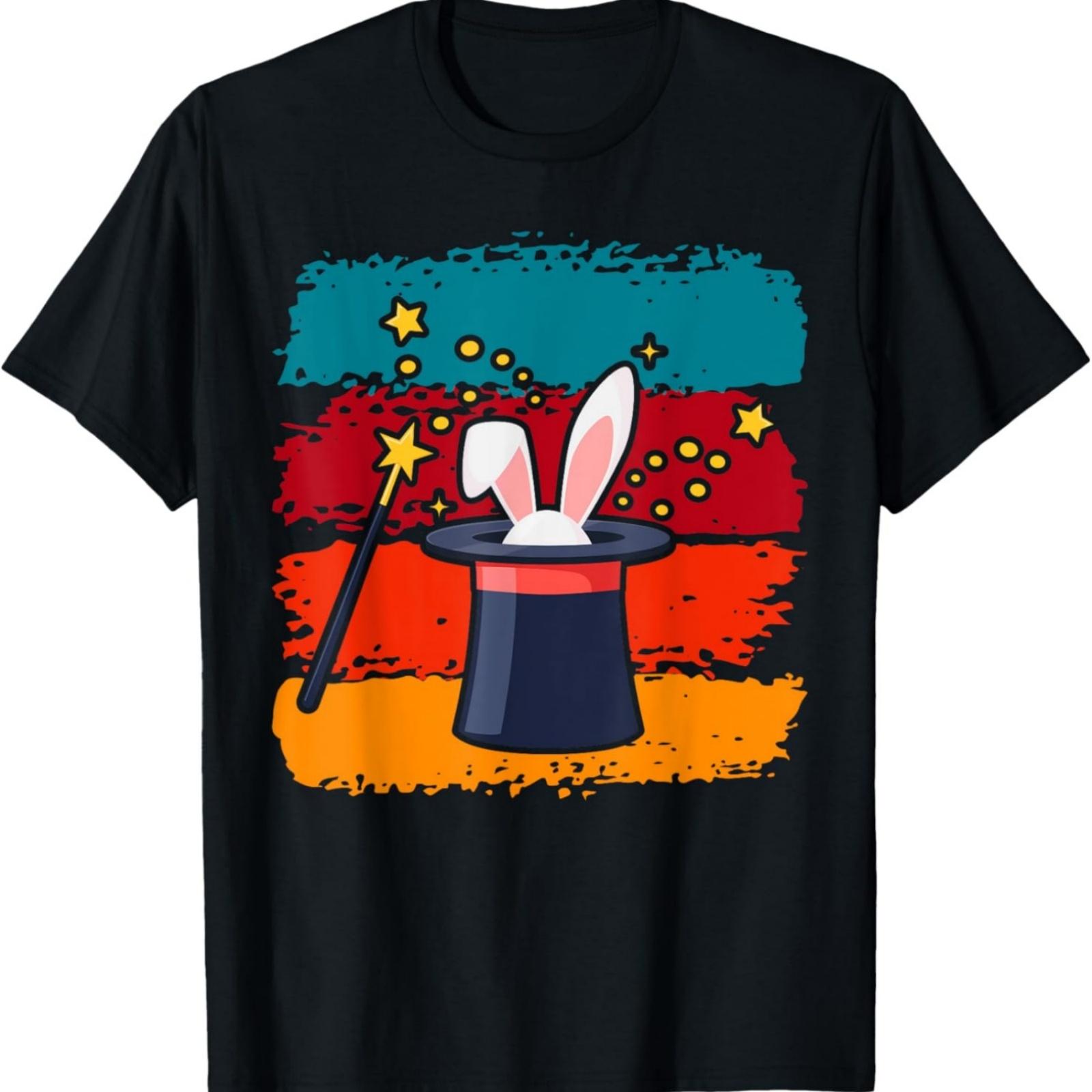 Шляпа фокусника для фокусника Магические иконки Мальчишеская футболка фокусника XXXXXL разноцветный