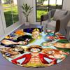 Anime One Piece Round Area Rug Carpet Rug For Living Room Bedroom Sofa Playroom Decor Nonslip Floor Mat