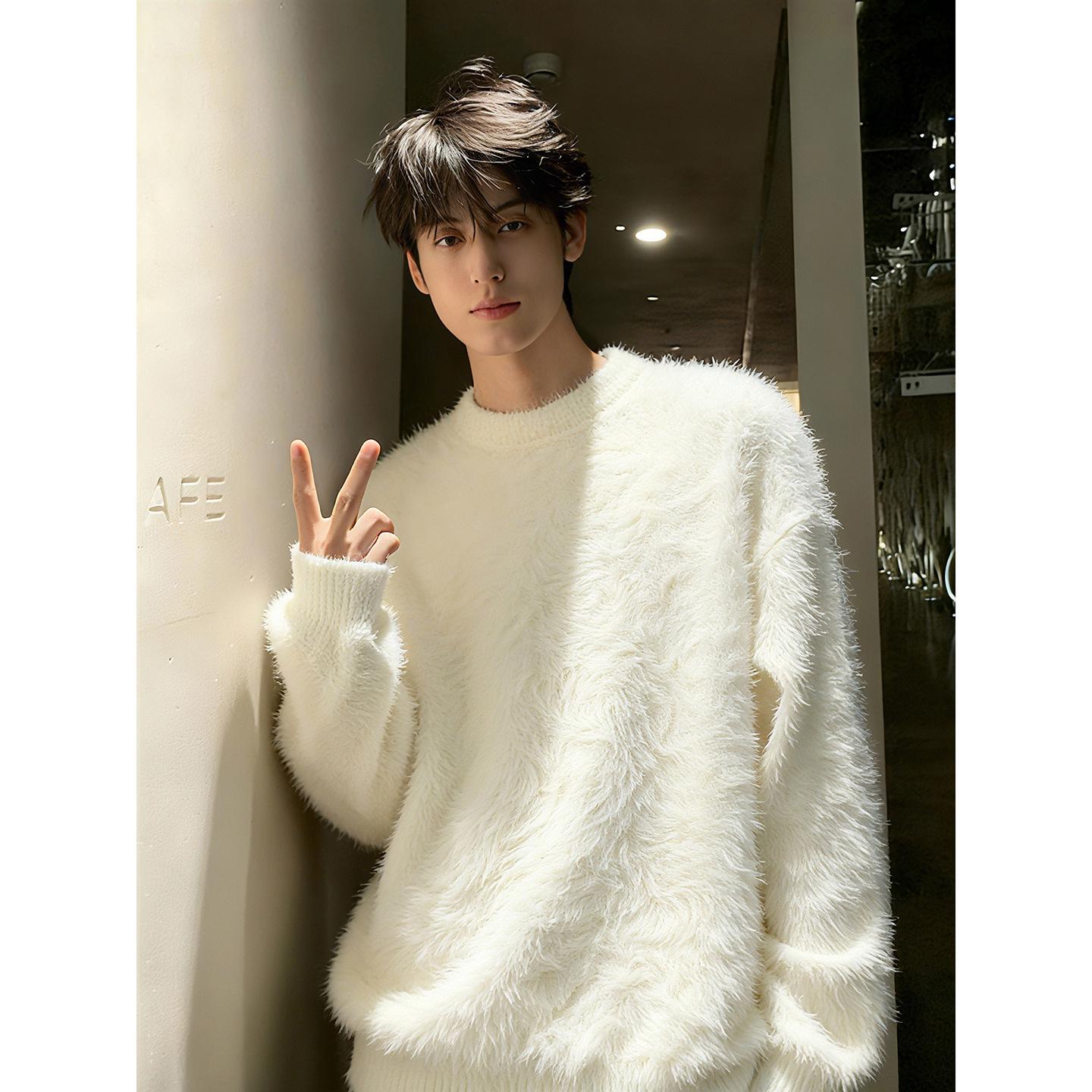 

Unisex Korean-Style Mink Fur Knit Sweater – Soft, Glutinous & Cozy for Autumn/Winter XXXL