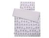 Double-sided 2-piece cotton children's bedding - gray pandas
