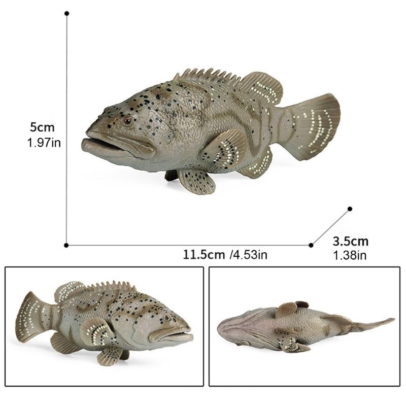 Simulated Plastic Fish Models Realistic Bass Fake Fish for Home Decoration and Science Exhibits