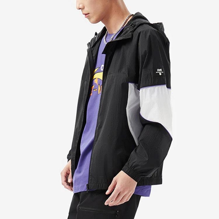 Li-Ning Badfive Deceptive Contrast Letter Loose Casual Jacket Men Jacket Black AFDS361-1