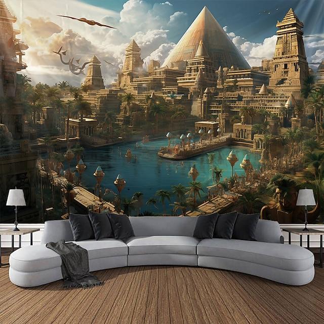 Tapestry Egyptian pyramid wall art large 75x100 чёрный
