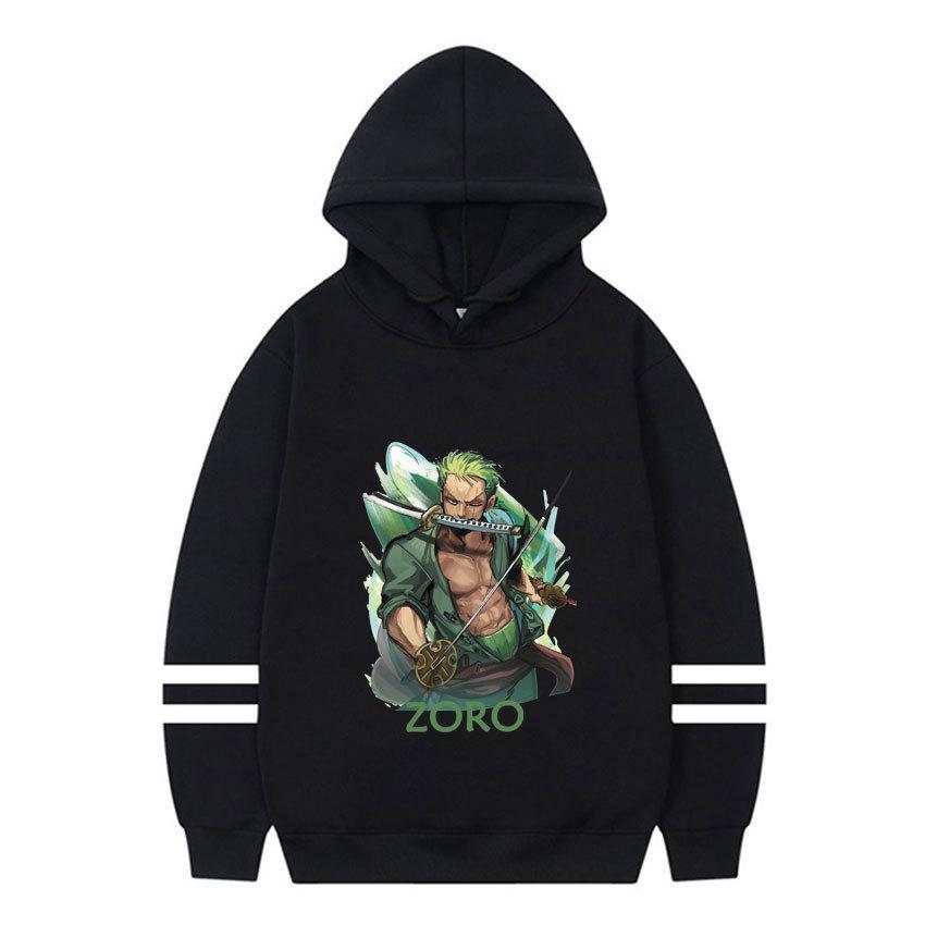 

Японское Аниме ONE PIECE Толстовки Мужские Каваи Харадзюку Манга Графика Ророноа Зоро Принт Уличная Одежда Толстовки Худи Пуловеры Топы 2XL чёрный