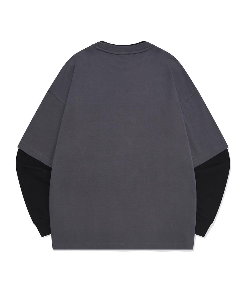 PHYSICAL DEPARTMENT College Basketball Layered Long Sleeve_Charcoal
