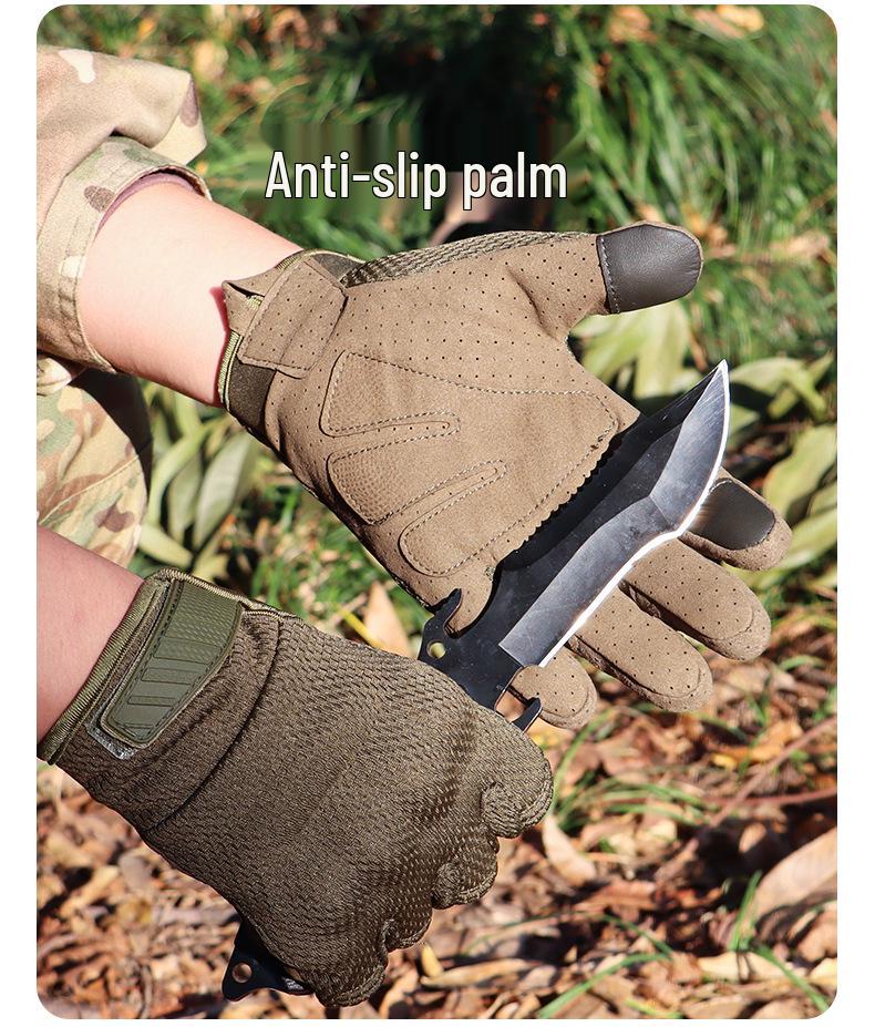Men's Breathable Non-slip Tactical Gloves for Cycling, Motorcycling, Mountaineering, and Rock Climbing with Touchscreen Capability