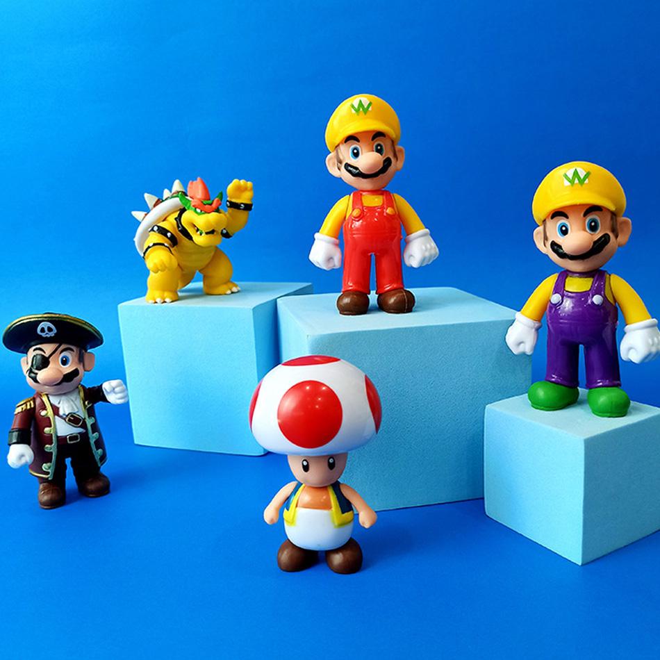 Super Mario Bros Action Figures 12 Pieces Set Movable Joints Anime Peripherals Model Dolls For Kids Toys Party Favors