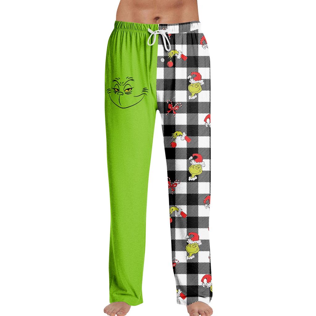 Men's Fashion Loose Christmas Festival Printed Casual Pants Home Pajama Pants