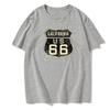 Neues Sommer Herren American Retro T-Shirt Hip-Hop Mode Lässig Persönlichkeit 66 Design Kurzarm Alltagskleidung