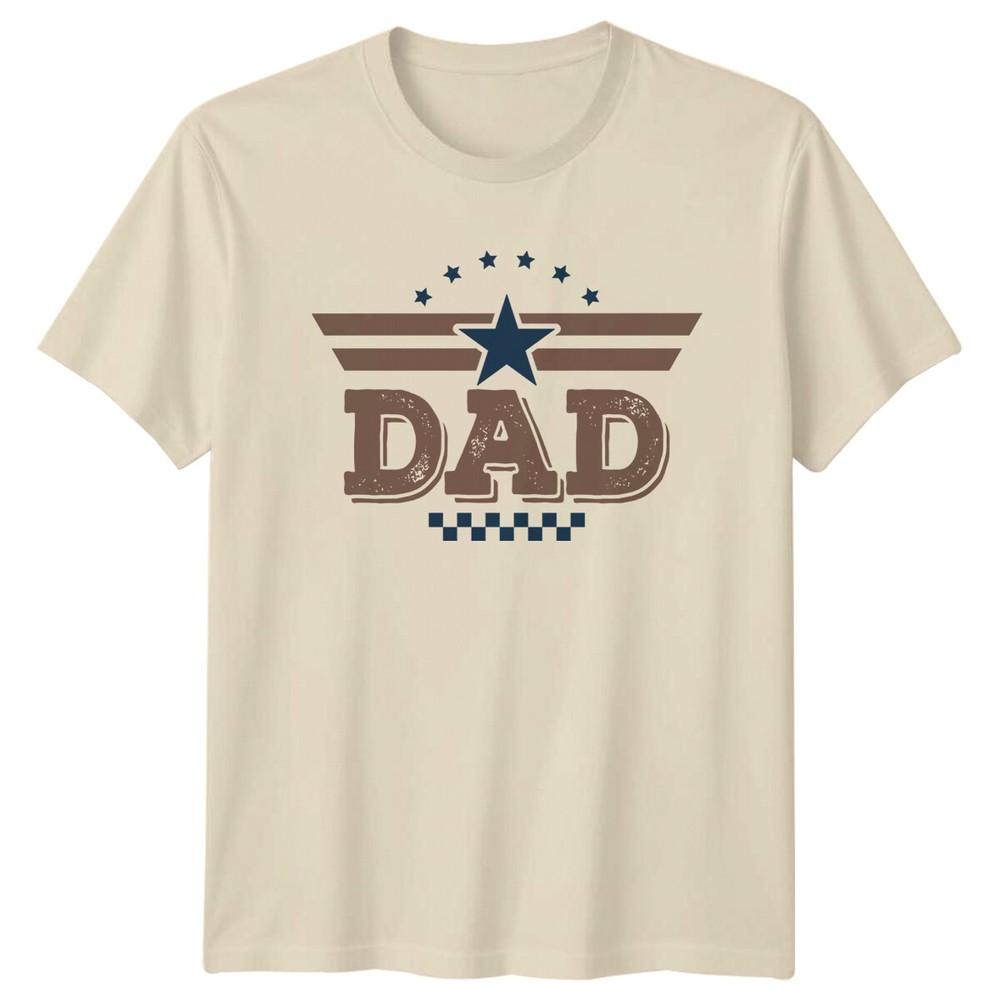 Dad Wings Star Fathers Day Graphic TShirt