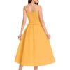 YYFS Women's Fashion Summer Spring Solid Color Print Sleeveless Suspenders High Waist Casual Dresses
