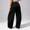 Women's Color Casual Lined Wide Leg Sweatpants with Pockets and