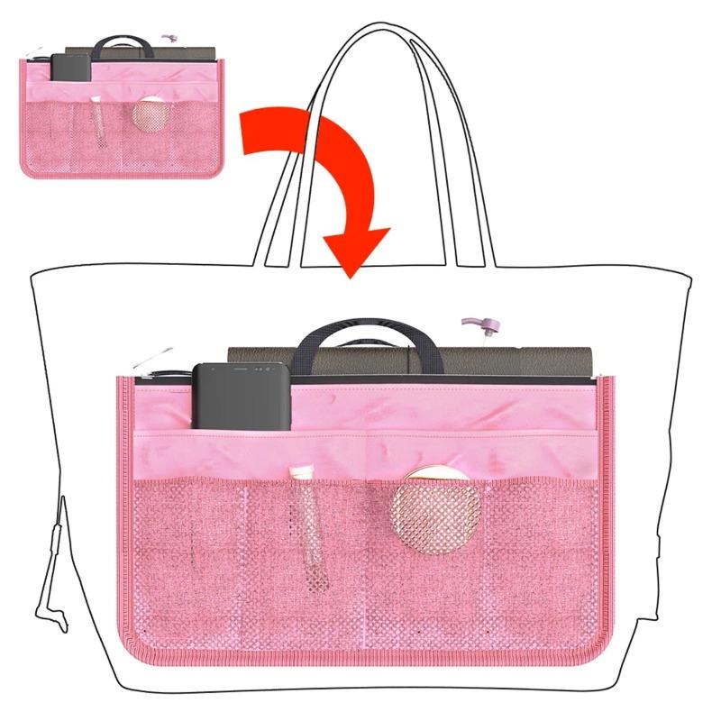 Ready Stocked Travel Handbag Nylon Large Container Make Up Case Organizer Bags Ladies Foldable Purse Clutch BagHot Sell