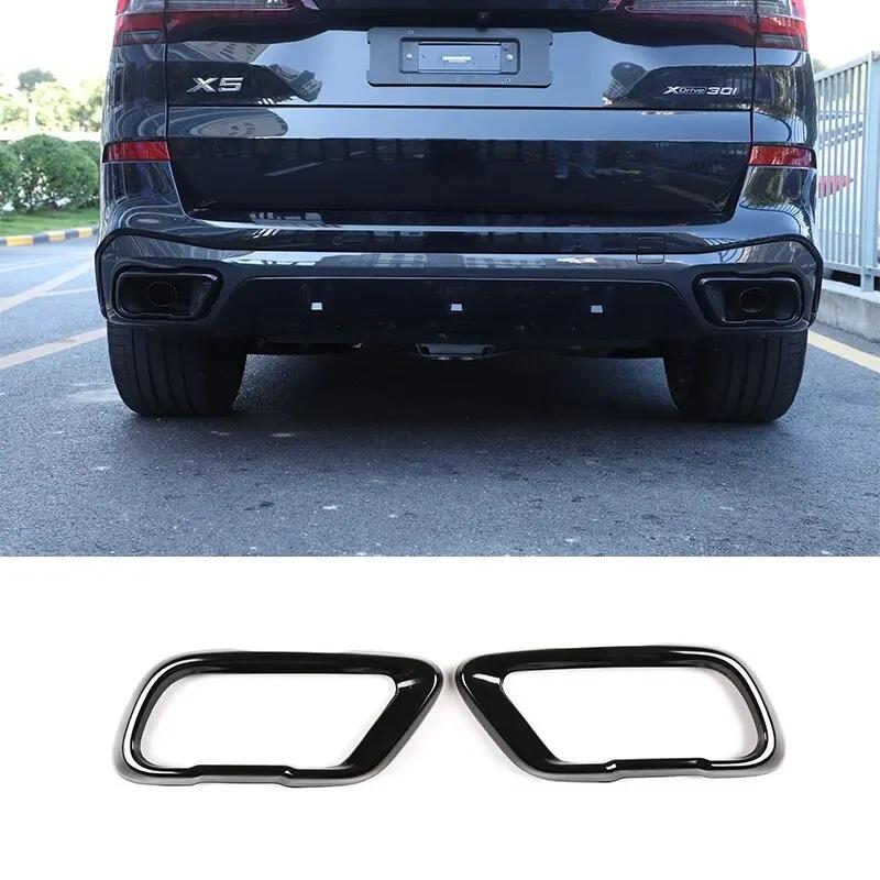

Stainless Steel,Car Tail Muffler Exhaust Pipe Output Cover,for BMW X5 G05 X6 G06 X7 G07 - Accessory,For M Sports Version Style A