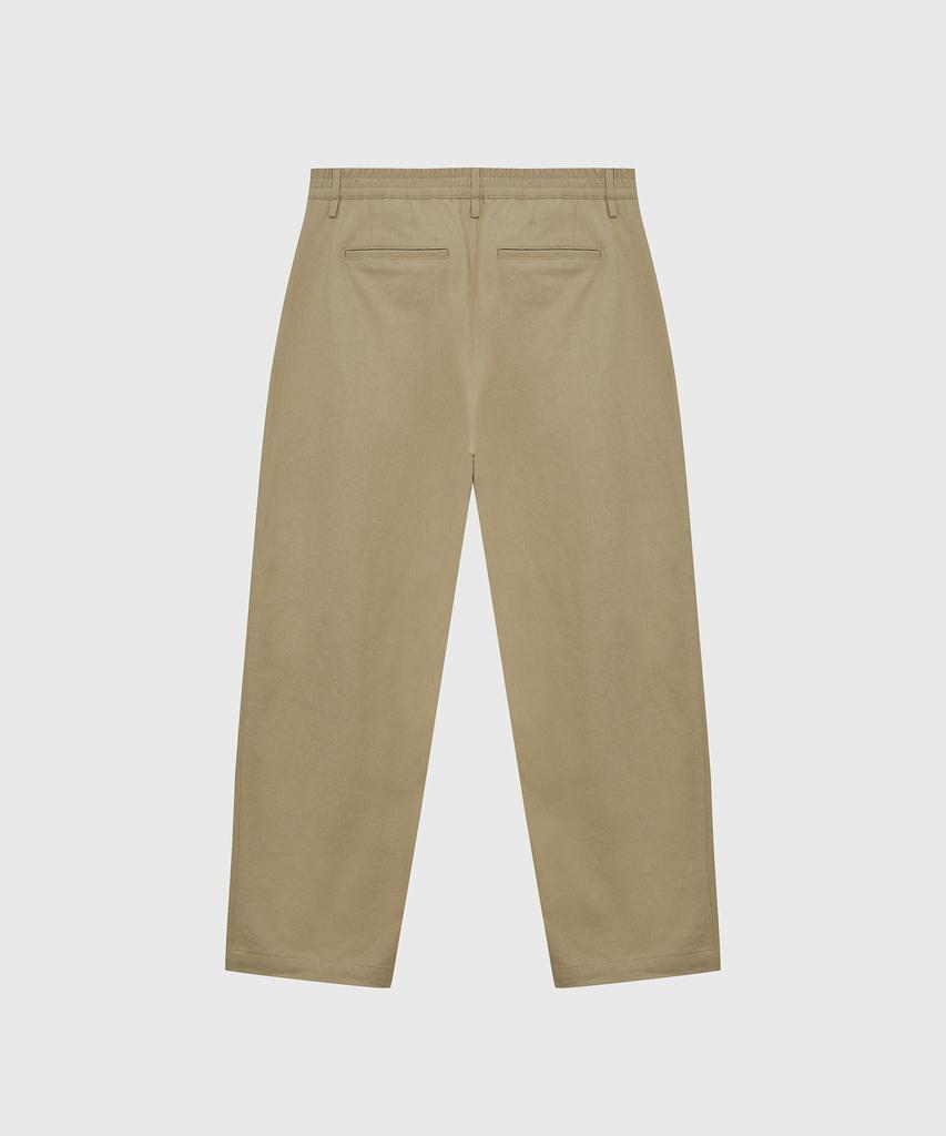 Beideu Double Loop Pleated Trousers Light Beige