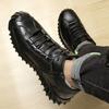 First Layer Cowhide High-top Men's Shoes Winter Velvet Thickened Warm Fur Integrated Casual Cotton Shoes Non-slip Dad Cotton Boots