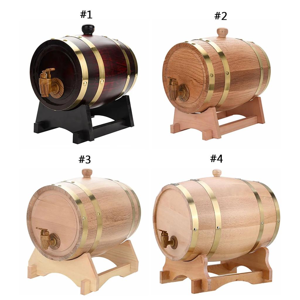 10L 5L 3L 1.5L Oak Barrel Vintage Wood Oak Timber Wine Barrel for Beer Whiskey Rum Port