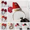 Merry Christmas Decor Bowknot Hair Hoop Christmas Children Hair Clip  Christmas Costume Dress Up