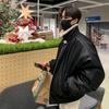Lamb Velvet Coat, Men's Winter Korean Style Loose Velvet Thickened Cotton Coat and Cotton Jacket