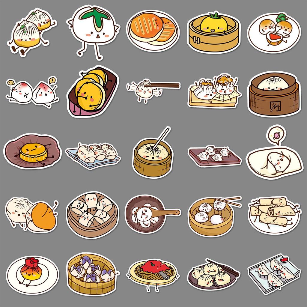 50 Cute Cartoon Stickers: Waterproof Dot Graffiti for Kids' Decor, Phone Cases, Luggage