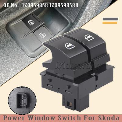 1Z0959858 Electric Power Window Switch Button Fit For Skoda Fabia 2 Octavia 1Z Roomster Car Styling Switches Seat 3