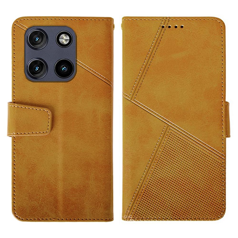 IDEWEI For Motorola Moto G Stylus 5G (2025) Case Leather Wallet Phone Cover Stand Calf Texture