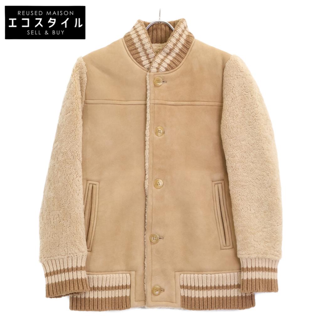 Kemit [Excellent Condition] Sheepskin Mouton/Wool Switch Blouson/ Jacket 42 beigeUsed
