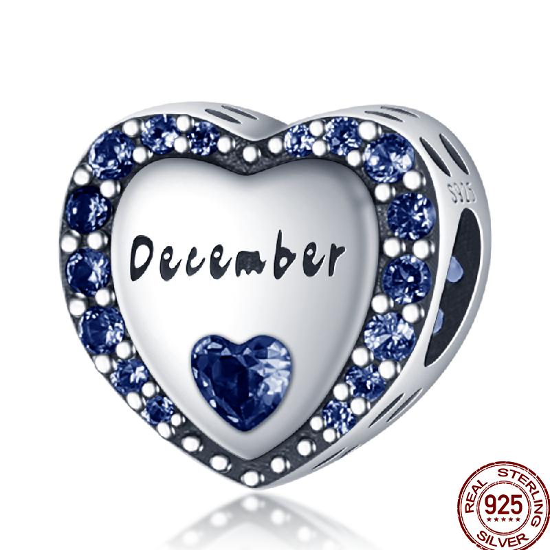 Genuine Copper December Love Star Shaped Shiny Zirconia Beads Suitable For Pan Original Bracelet Exquisite