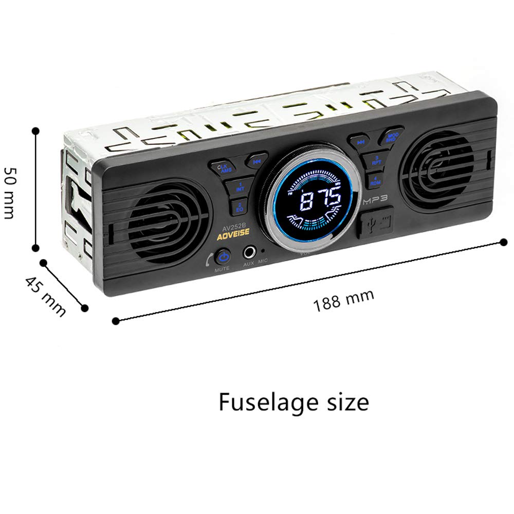 BOOMBOOST AV252 Radio Auto MP3 Acustic Card SD Audio Auto cu Bugle Încorporat Bluetooth Host Difuzor