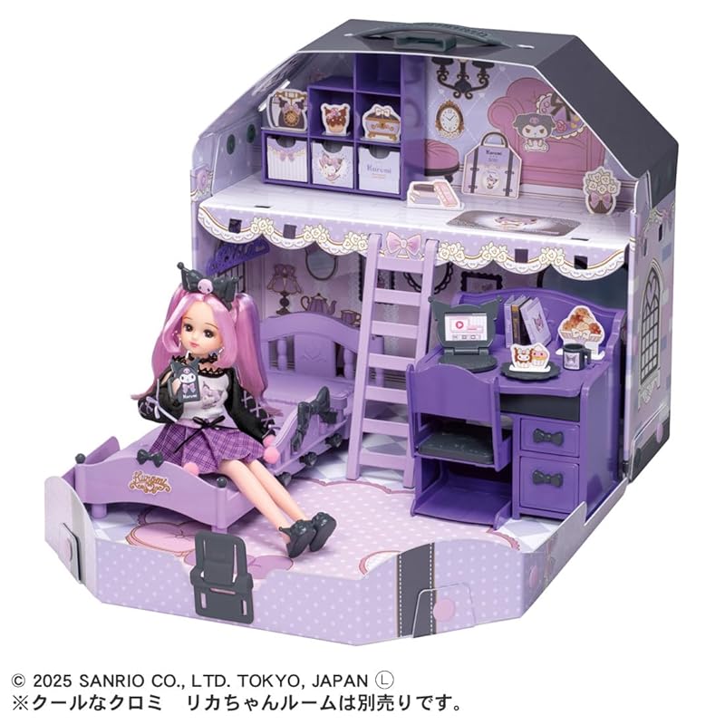 Takara Tomy Licca-chan Doll LD-11 Cool Kuromi Licca-chan Dress-up Pretend Play Toy (Ages 3 and up)